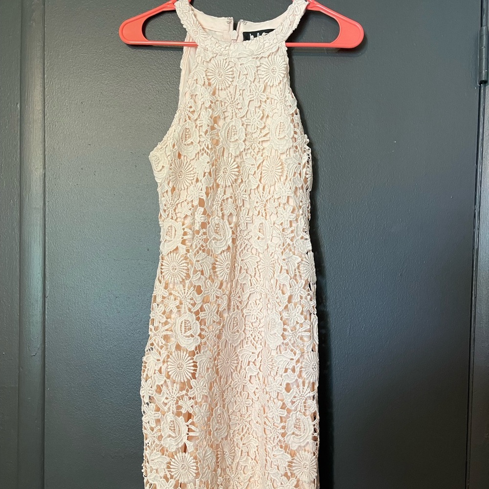 Lulus baby pink floral pattern mini dress